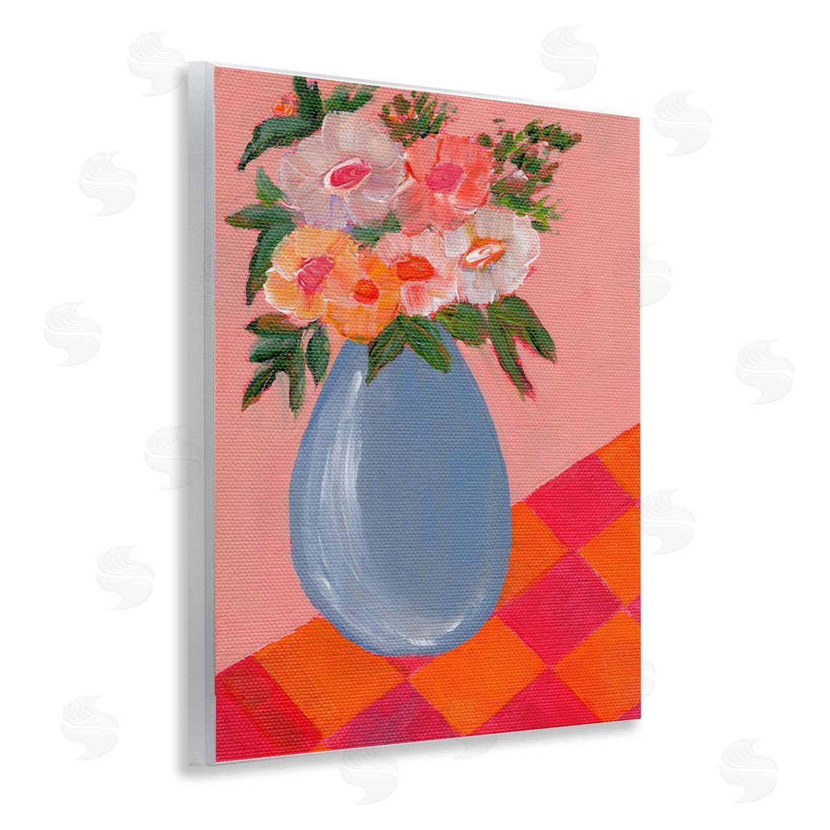 Bright Pink Bouquet Wood Plaque Wall Art, Home Decor by Nikita Jariwala