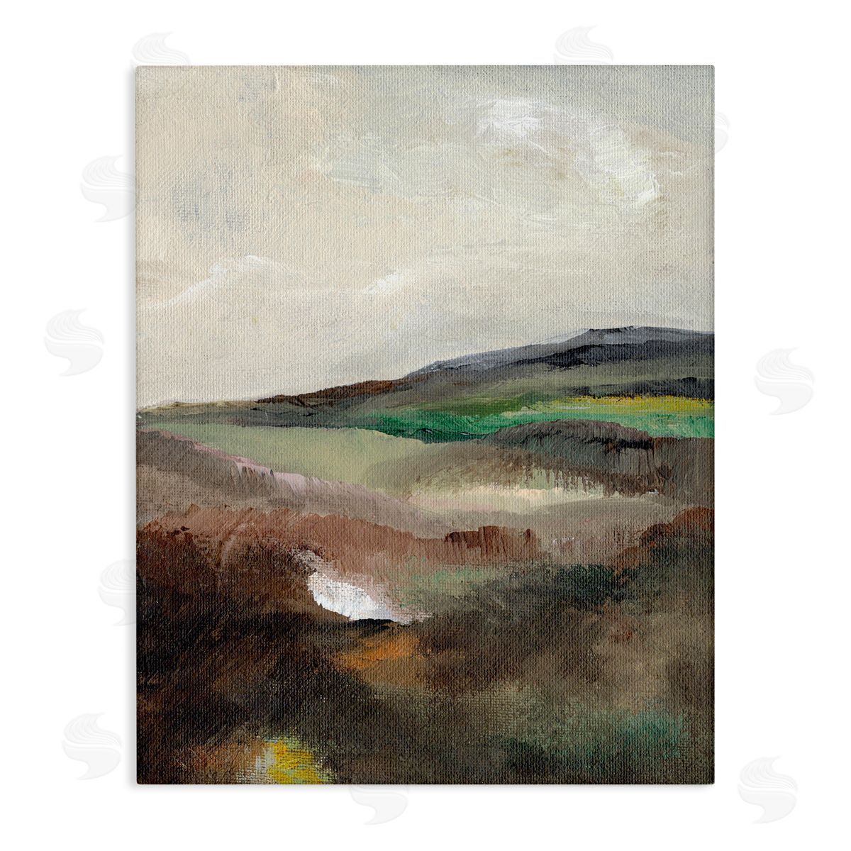 Misty Hills Land Canvas Wall Art, Home Decor by Nikita Jariwala