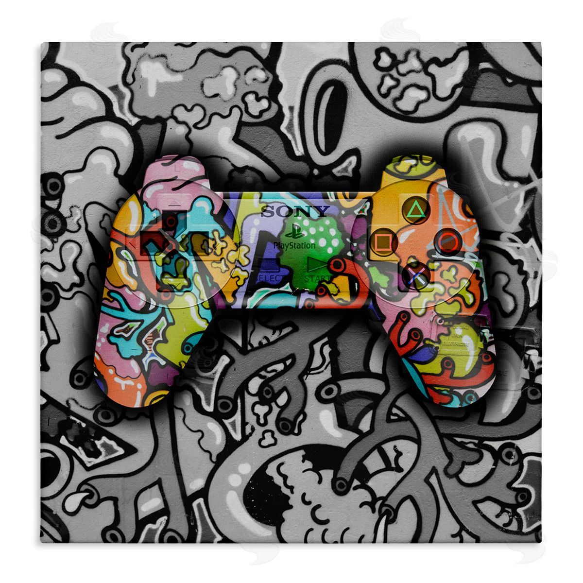 Urban Patterned Controller Canvas Wall Art, Home Decor by Svetlana Aleynikova