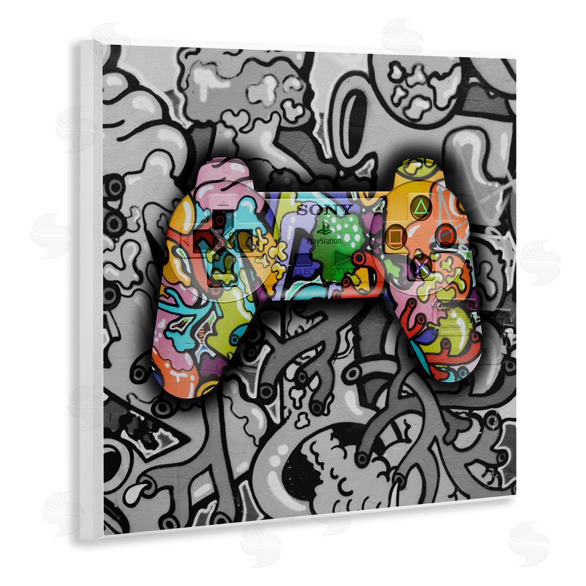 Urban Patterned Controller Wood Plaque Wall Art, Home Decor by Svetlana Aleynikova