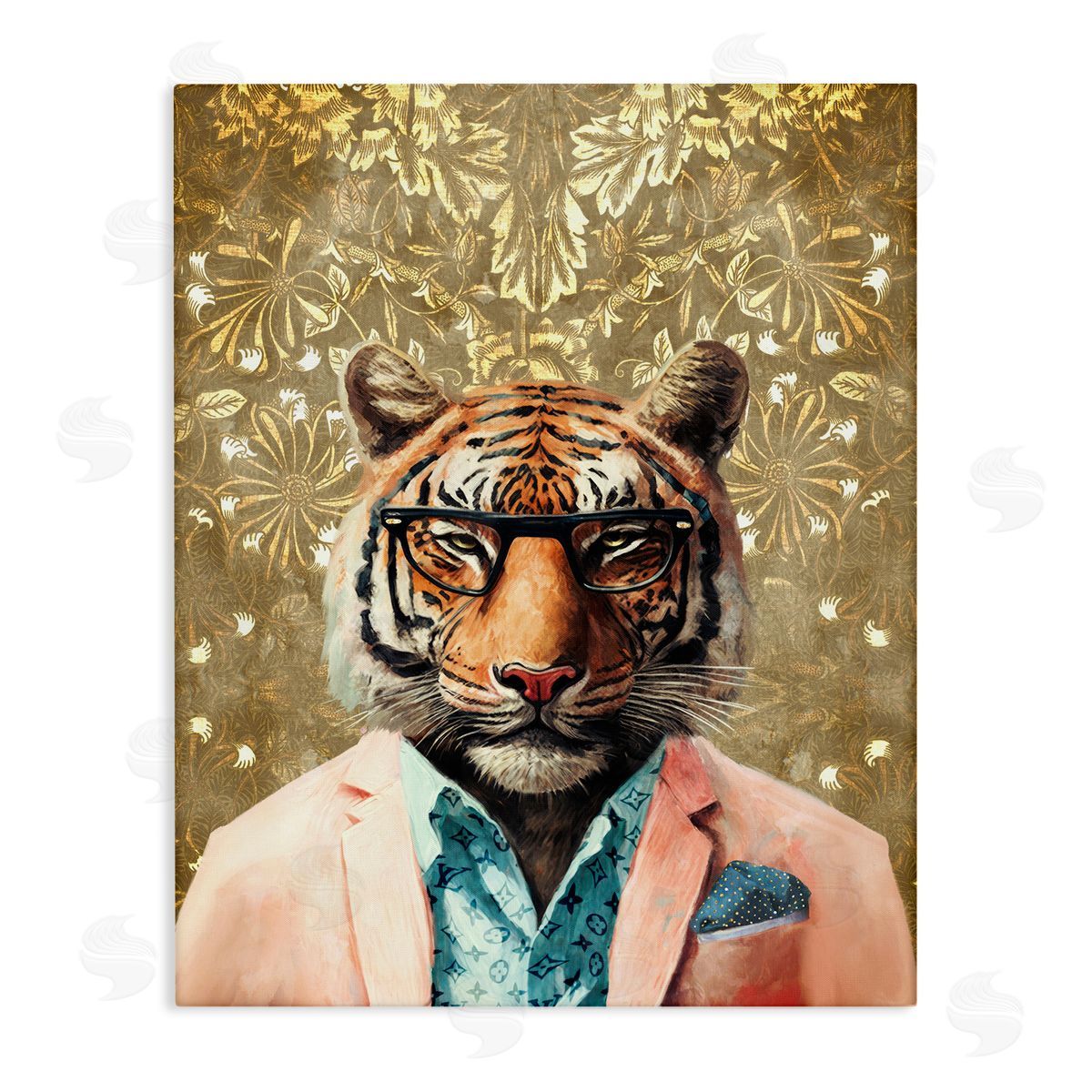 Stylish Tiger Gold Wall Canvas Wall Art, Home Decor by Svetlana Aleynikova