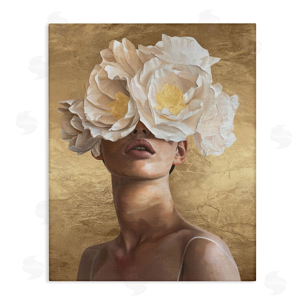 Surreal Flower Lady Canvas Wall Art, Home Decor by Svetlana Aleynikova