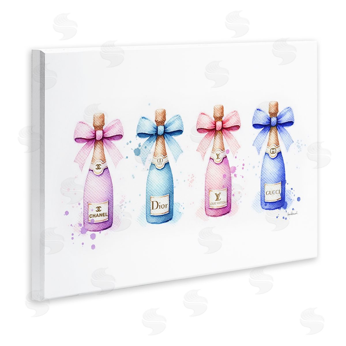 Pastel Glam Champagnes Wood Plaque Wall Art, Home Decor by Amanda Greenwood