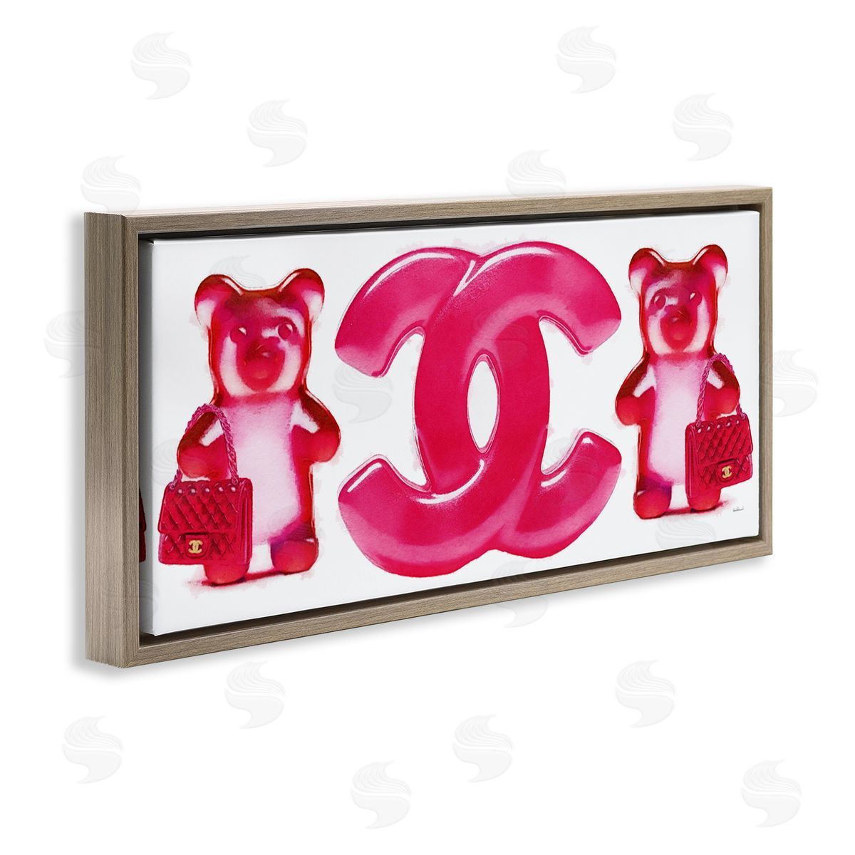 Fashion Brand Bears Brown Floating Frame Canvas Wall Art, Home Decor by Amanda Greenwood