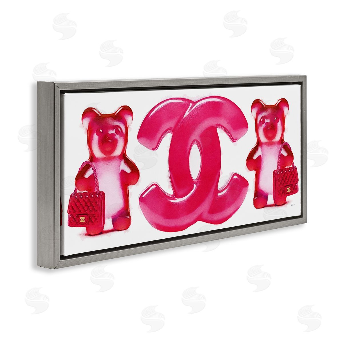Fashion Brand Bears Grey Floating Frame Canvas Wall Art, Home Decor by Amanda Greenwood