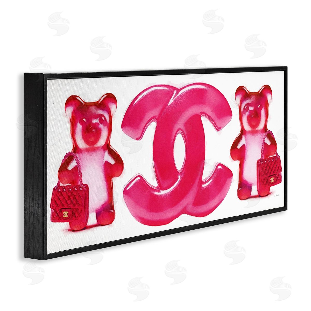 Fashion Brand Bears Black Frame Print Wall Art, Home Decor by Amanda Greenwood