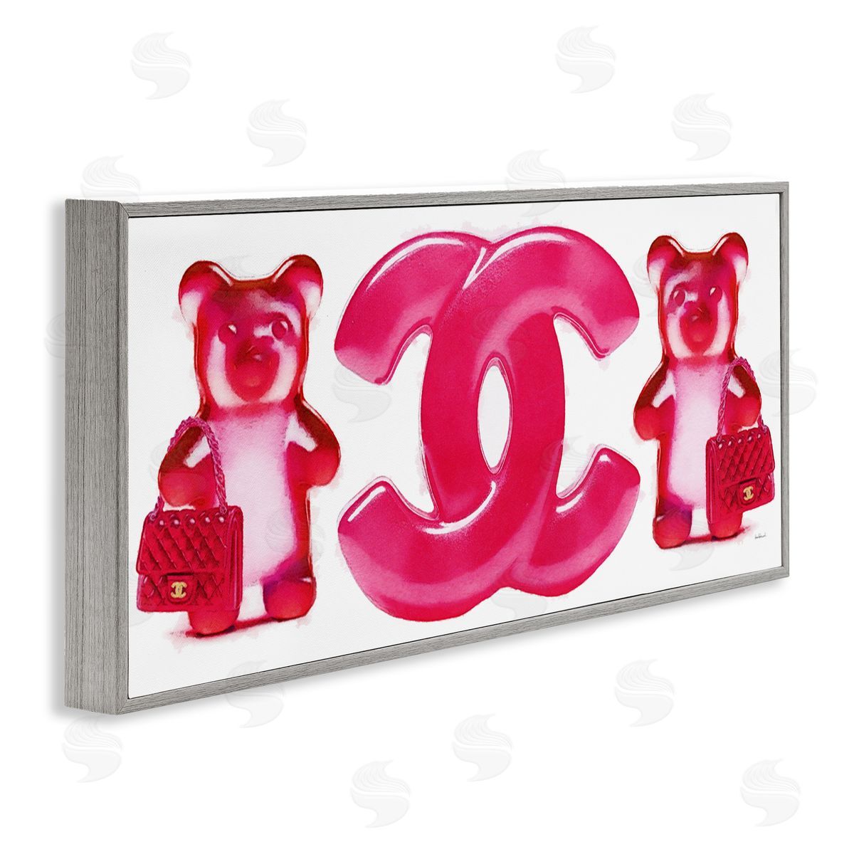 Fashion Brand Bears Grey Frame Print Wall Art, Home Decor by Amanda Greenwood