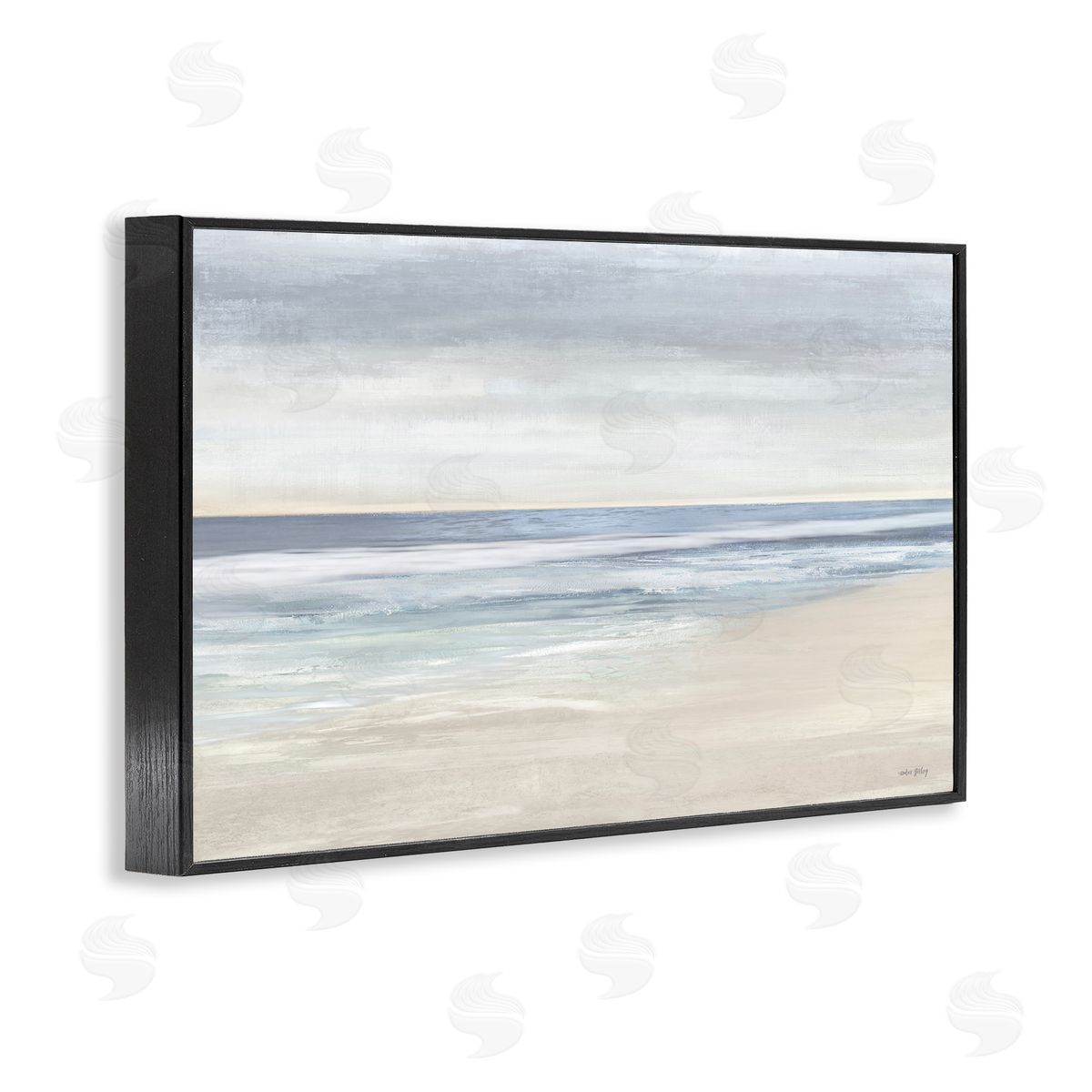 Subtle Beach Ombre Black Frame Print Wall Art, Home Decor by Amber Sterling