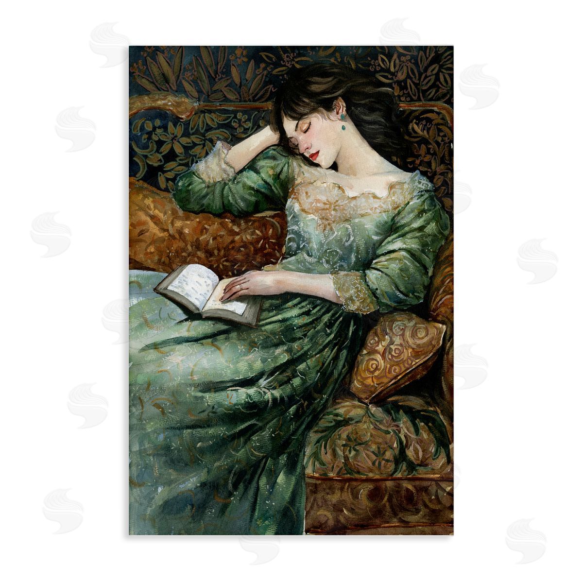 Woman in Ornate Gown Canvas Wall Art, Home Decor by Cloverfield & Co.