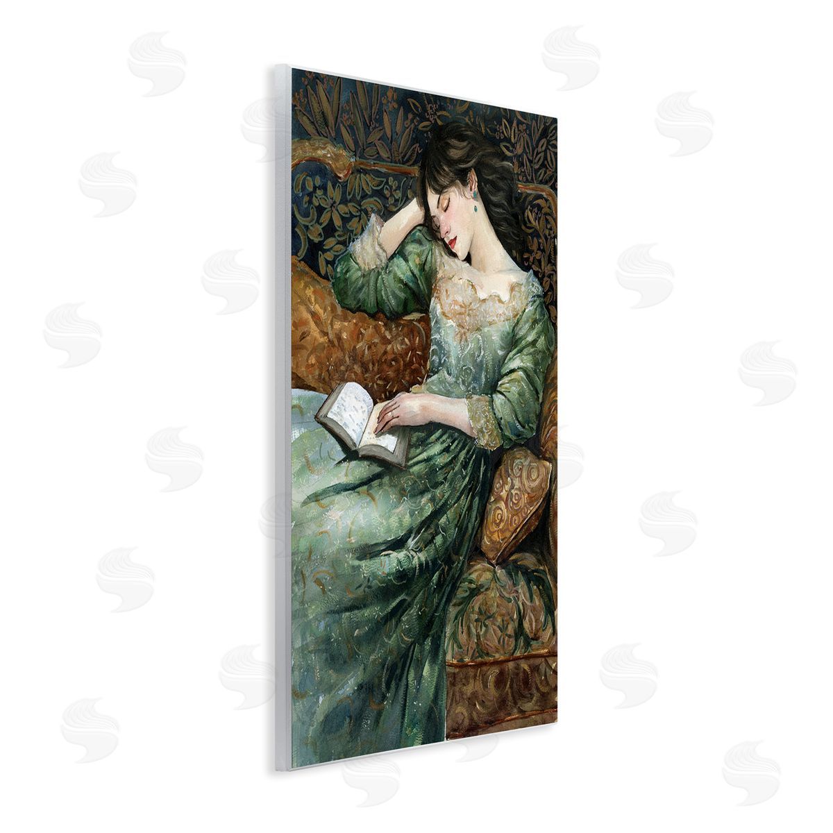 Woman in Ornate Gown Wood Plaque Wall Art, Home Decor by Cloverfield & Co.