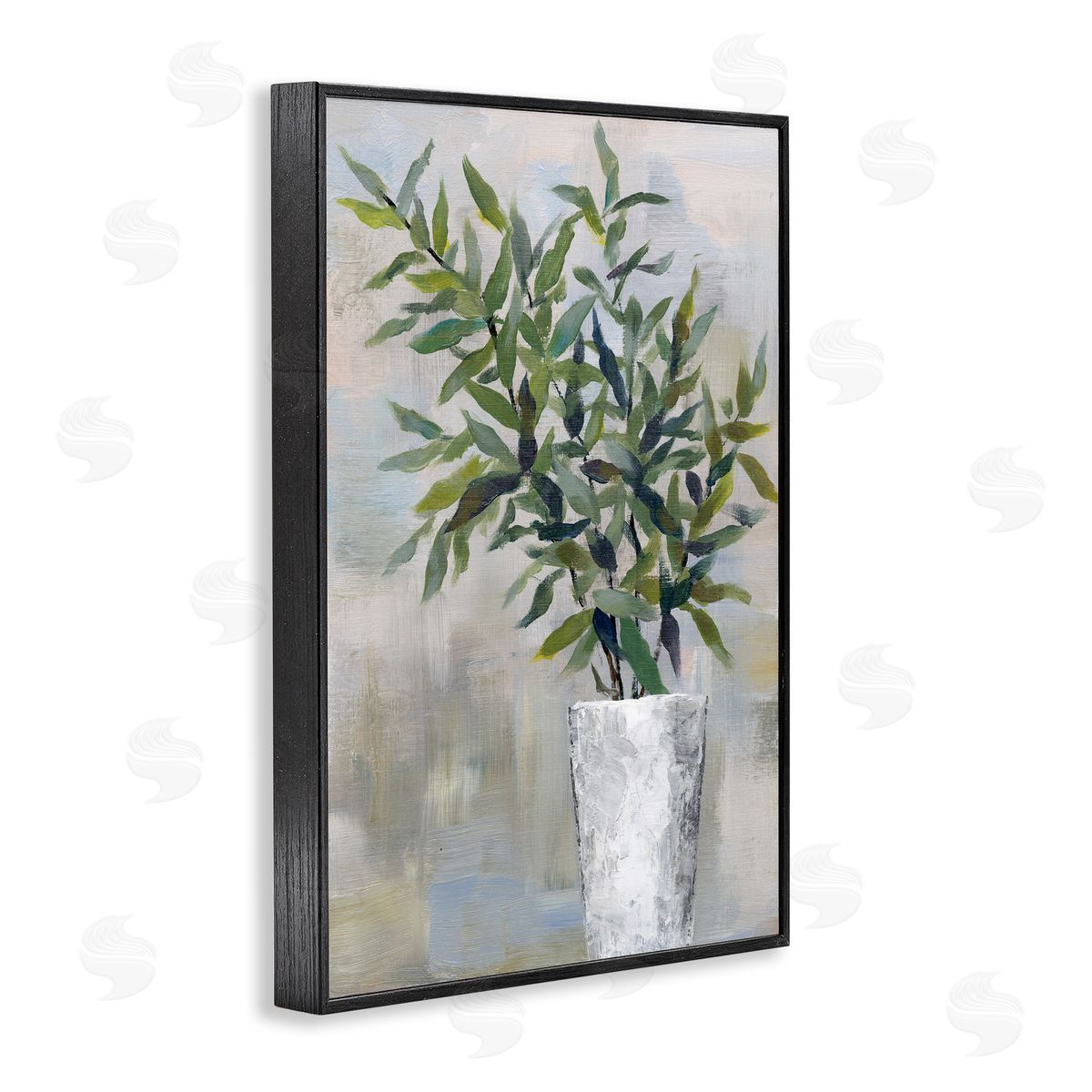 Splayed Plant Leaves Black Frame Print Wall Art, Home Decor by Cloverfield & Co.