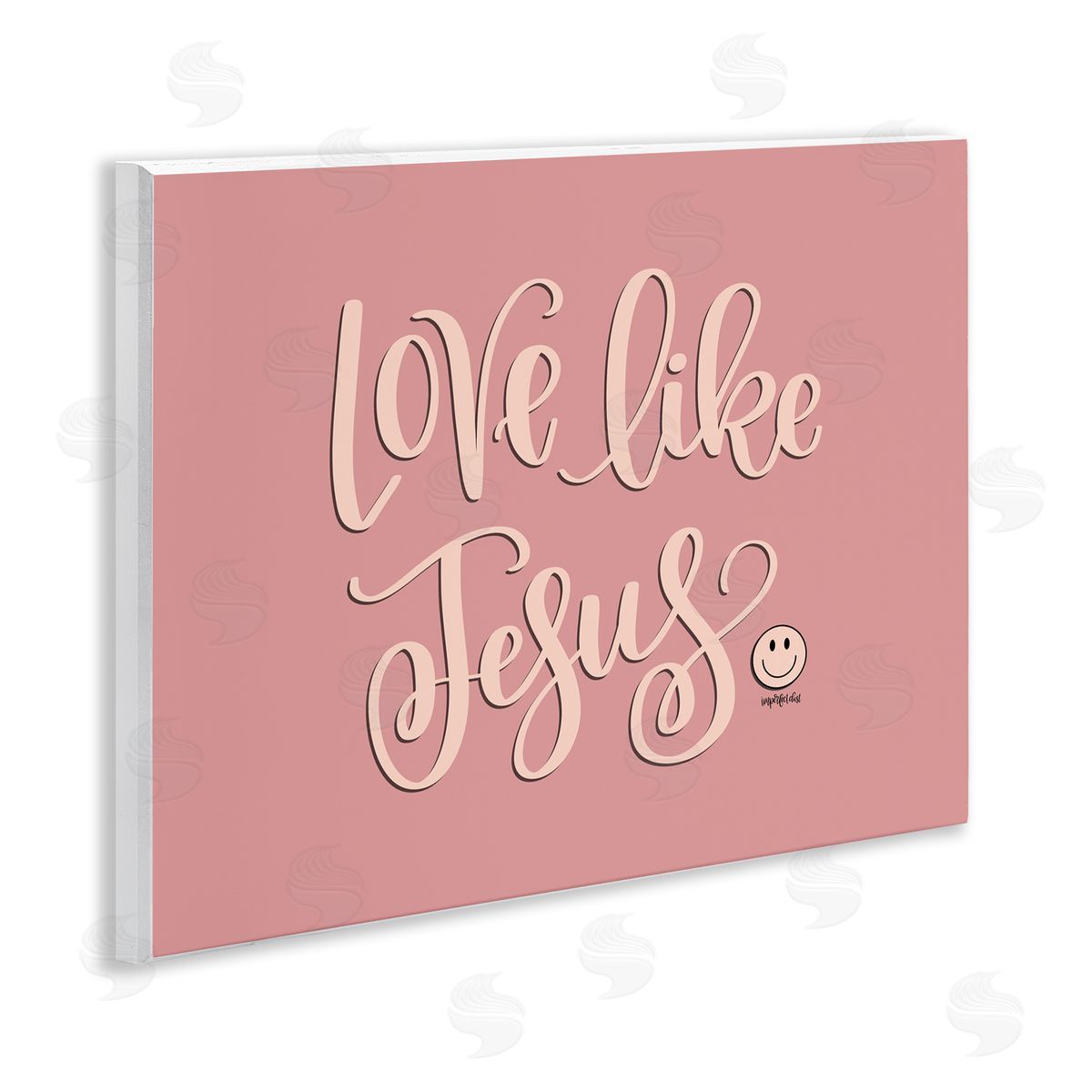 Pink Love Like Jesus Wood Plaque Wall Art, Home Decor by Imperfect Dust