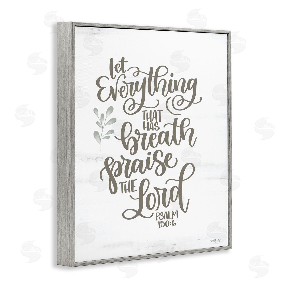Praise The Lord Proverb Grey Frame Print Wall Art, Home Decor by Imperfect Dust