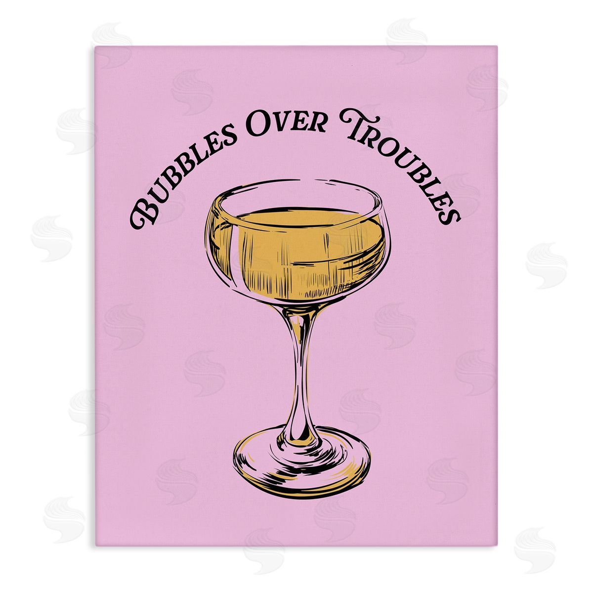 Bubbles Over Troubles Canvas Wall Art, Home Decor by House of Lulu