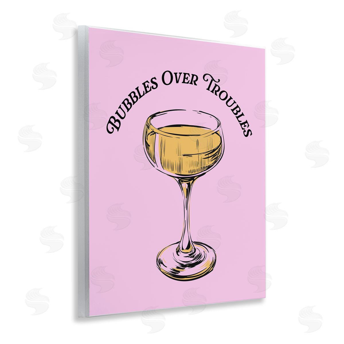Bubbles Over Troubles Wood Plaque Wall Art, Home Decor by House of Lulu