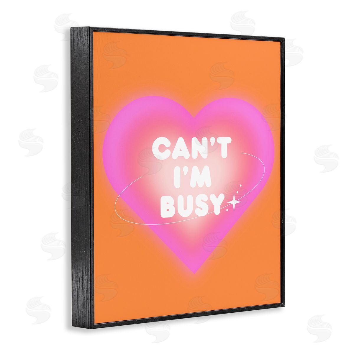 Can't I'm Busy Phrase Black Frame Print Wall Art, Home Decor by House of Lulu