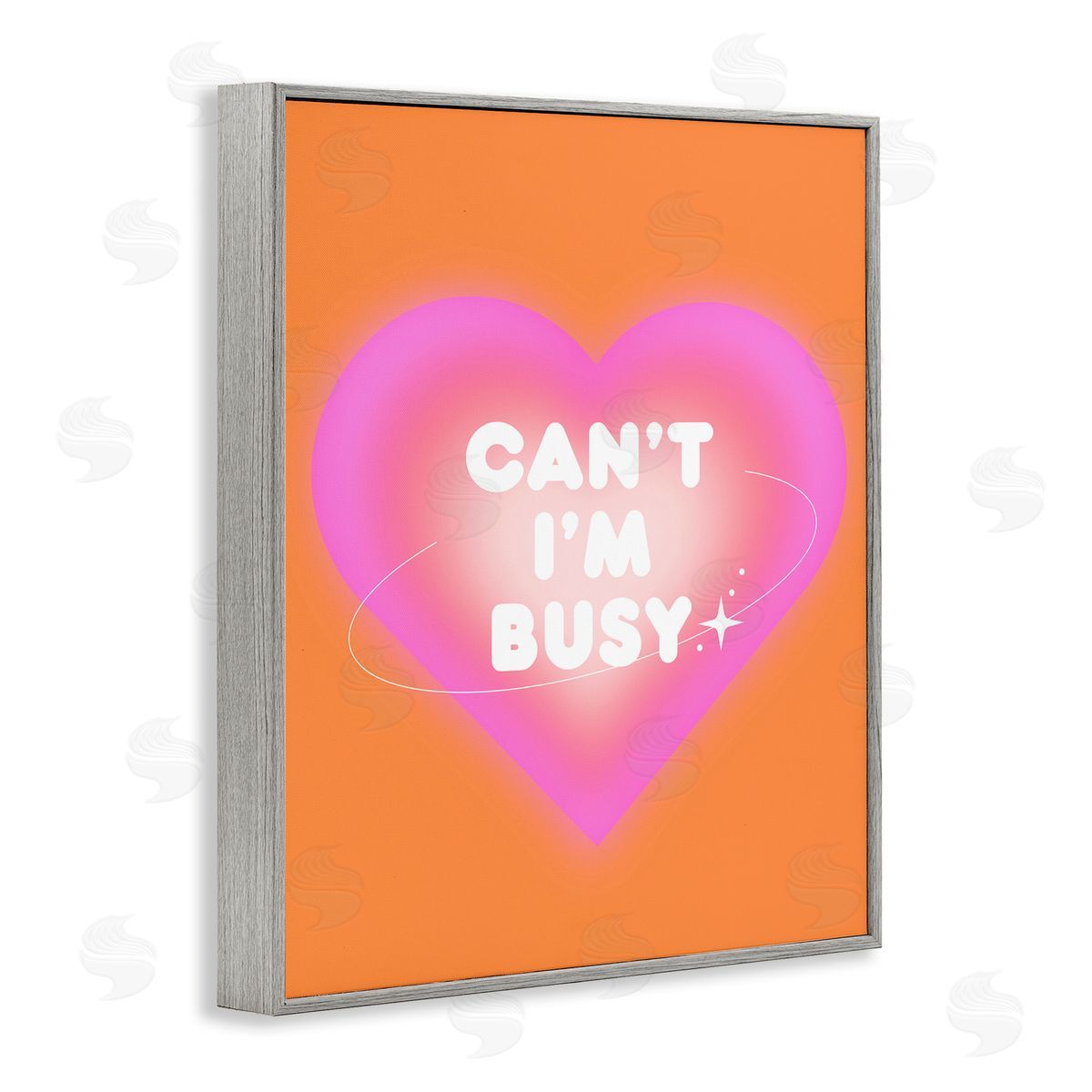 Can't I'm Busy Phrase Grey Frame Print Wall Art, Home Decor by House of Lulu