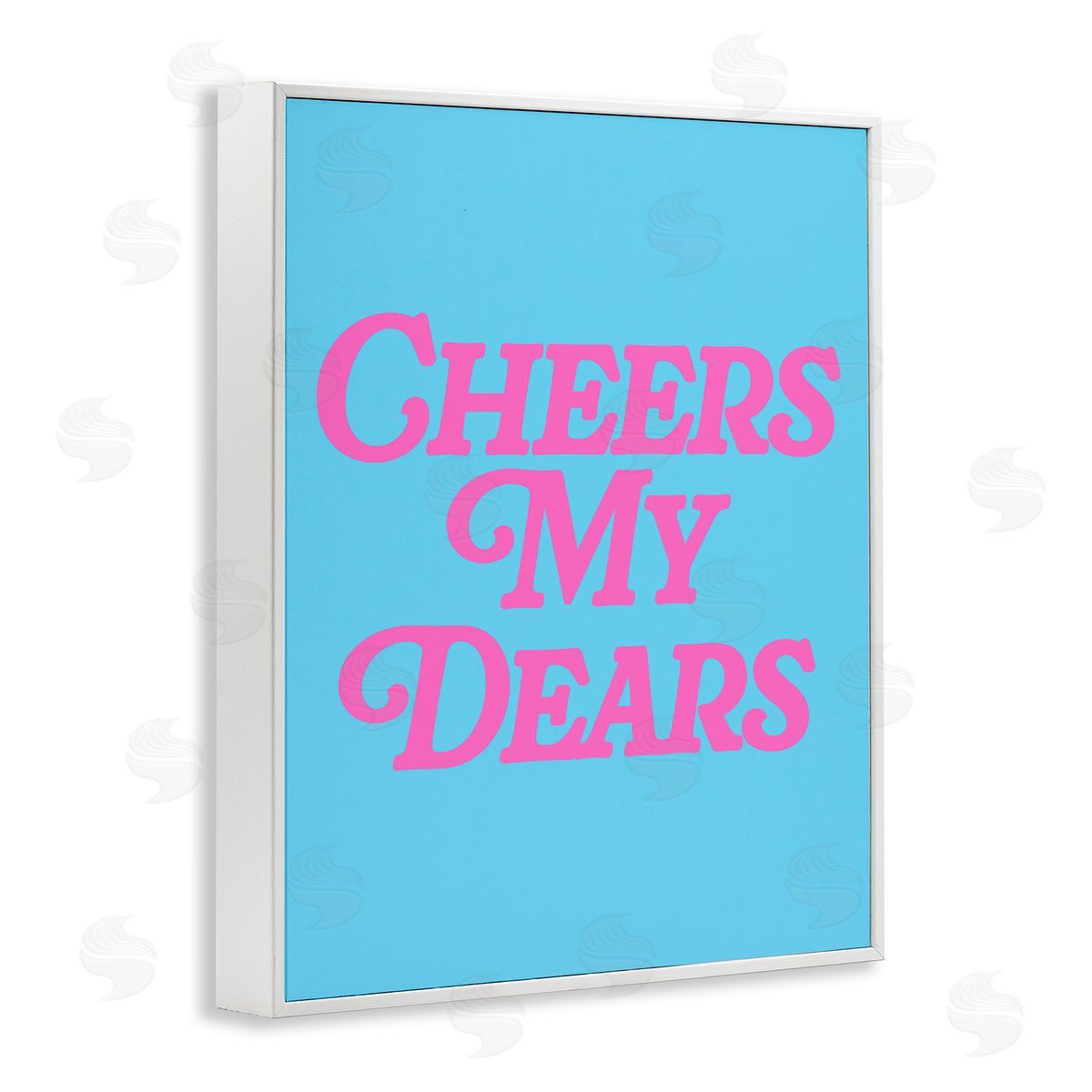 Cheers My Dears White Frame Print Wall Art, Home Decor by House of Lulu