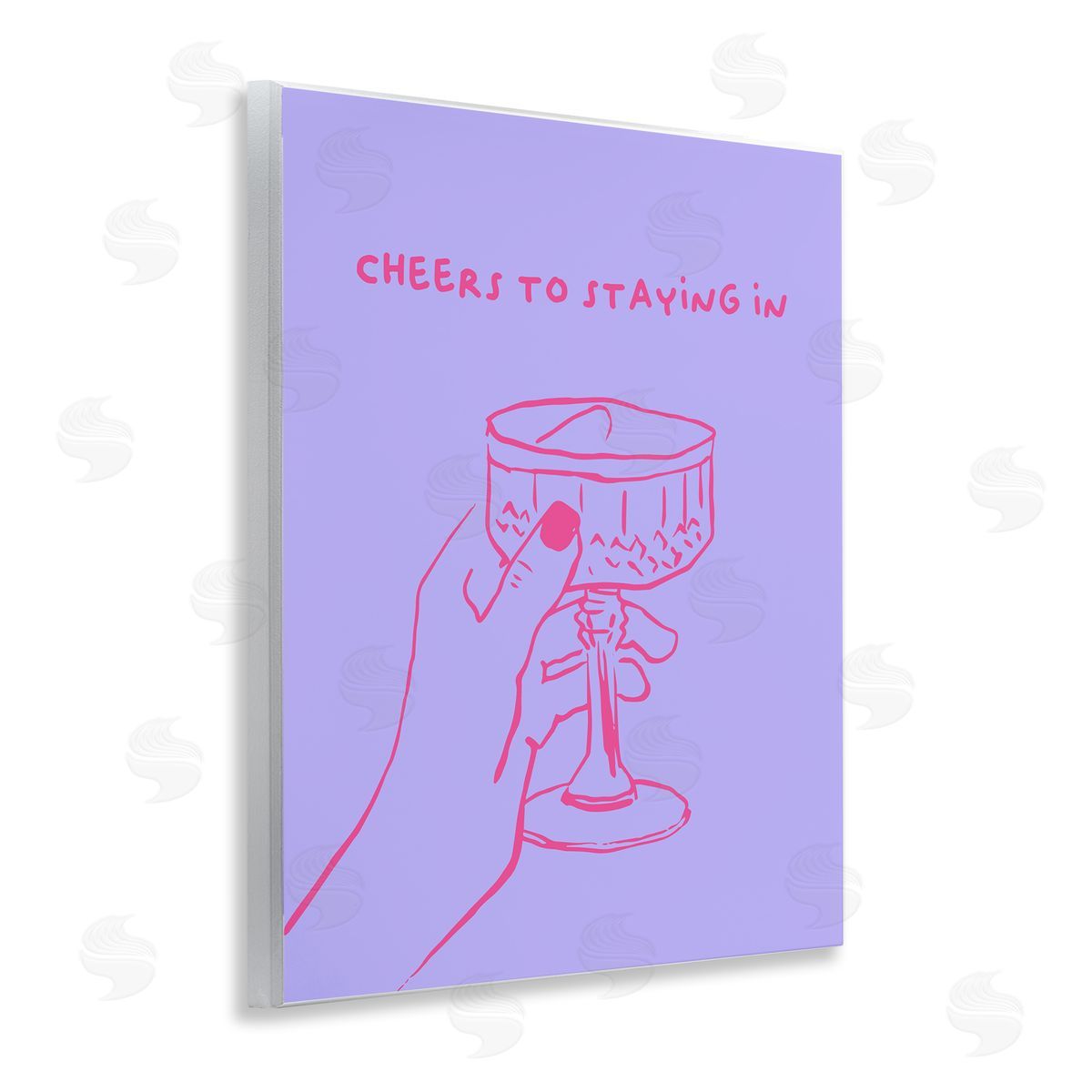 Cheers To Staying In Wood Plaque Wall Art, Home Decor by House of Lulu