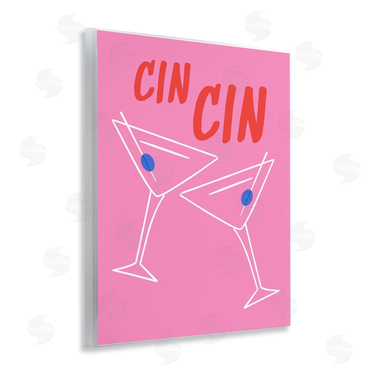 Cin Cin Martinis Wood Plaque Wall Art, Home Decor by House of Lulu