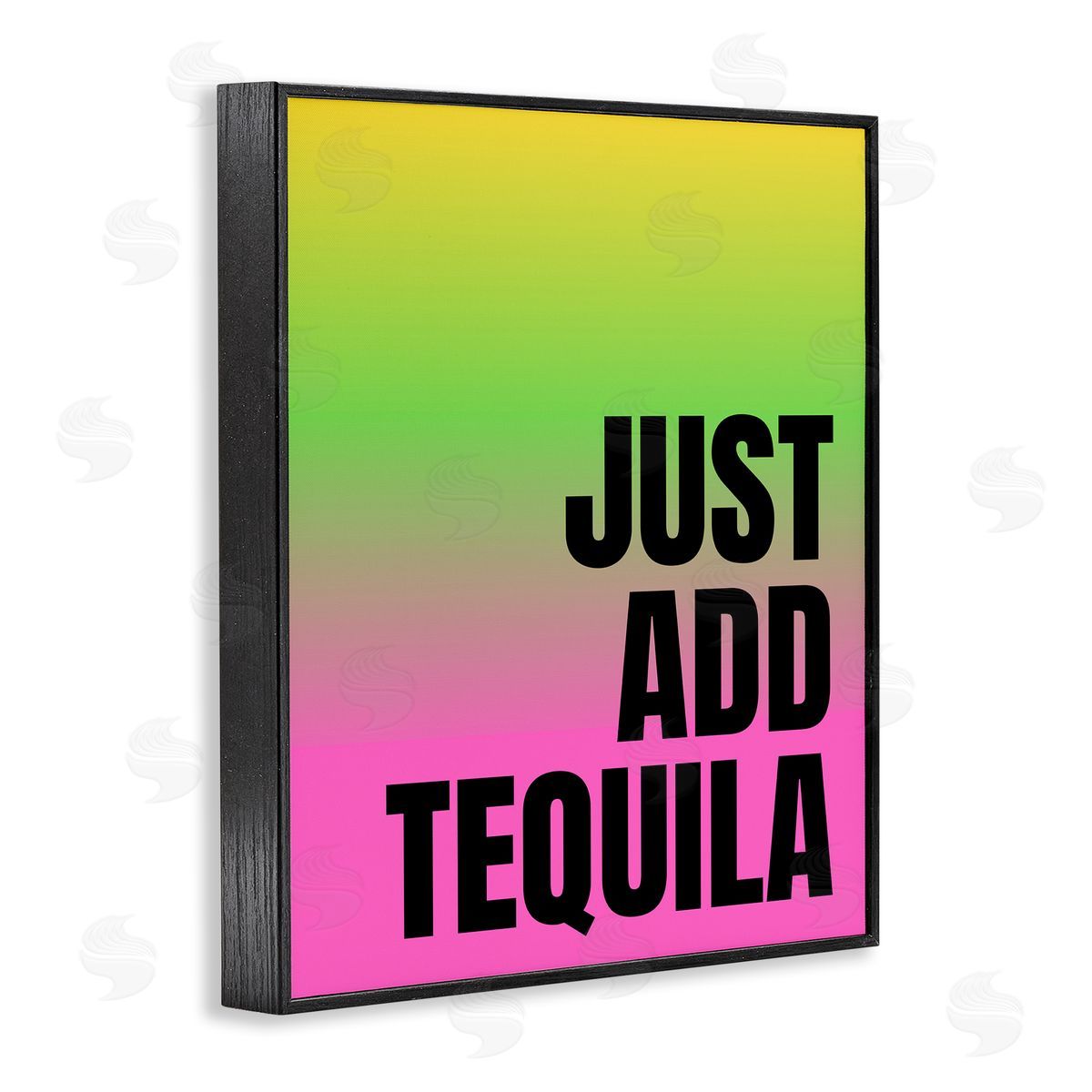 Just Add Tequila Gradient Black Frame Print Wall Art, Home Decor by House of Lulu