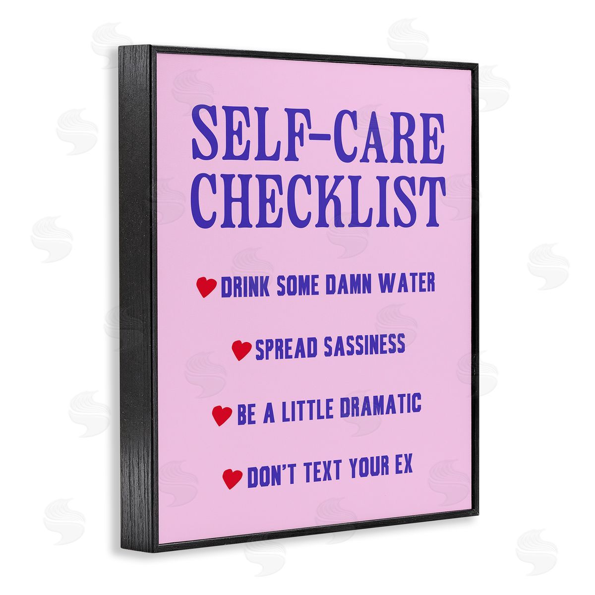 Sassy Self Care Checklist Black Frame Print Wall Art, Home Decor by House of Lulu