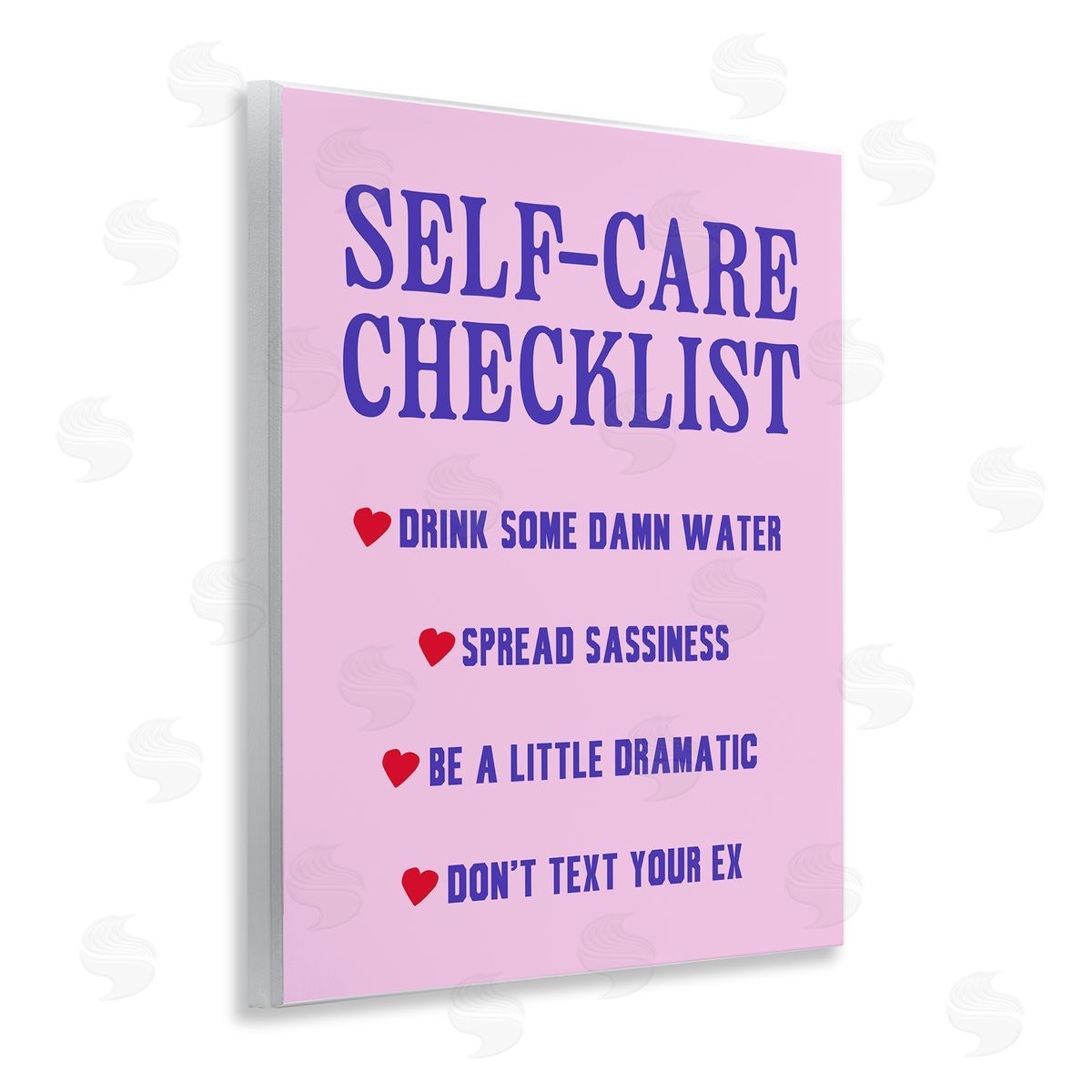 Sassy Self Care Checklist Wood Plaque Wall Art, Home Decor by House of Lulu