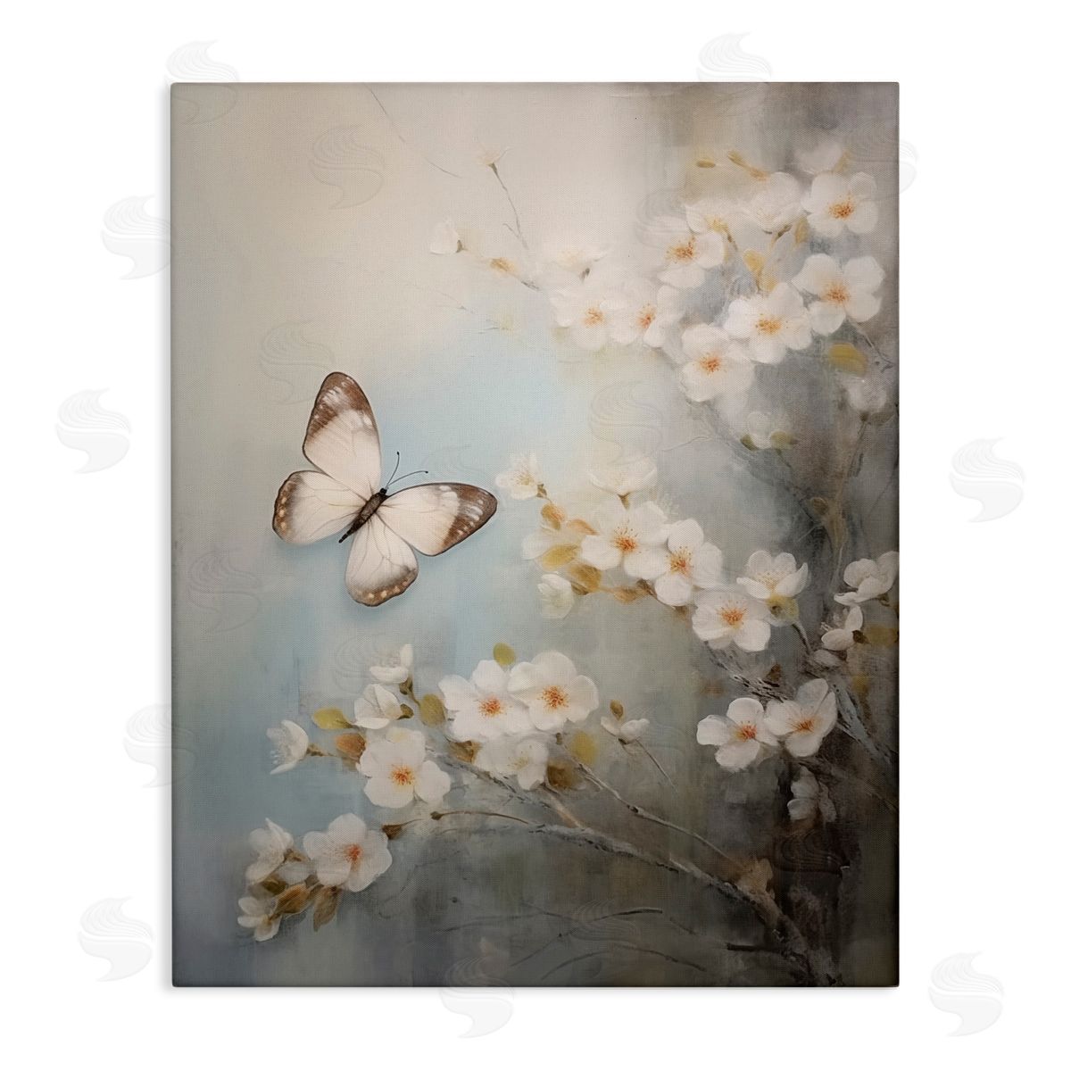 Spring Butterfly & Dogwood Canvas Wall Art, Home Decor by Arlington Prints