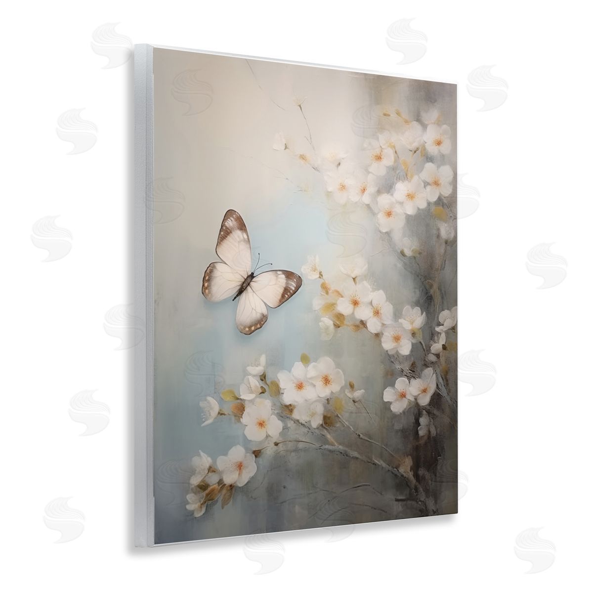 Spring Butterfly & Dogwood Wood Plaque Wall Art, Home Decor by Arlington Prints