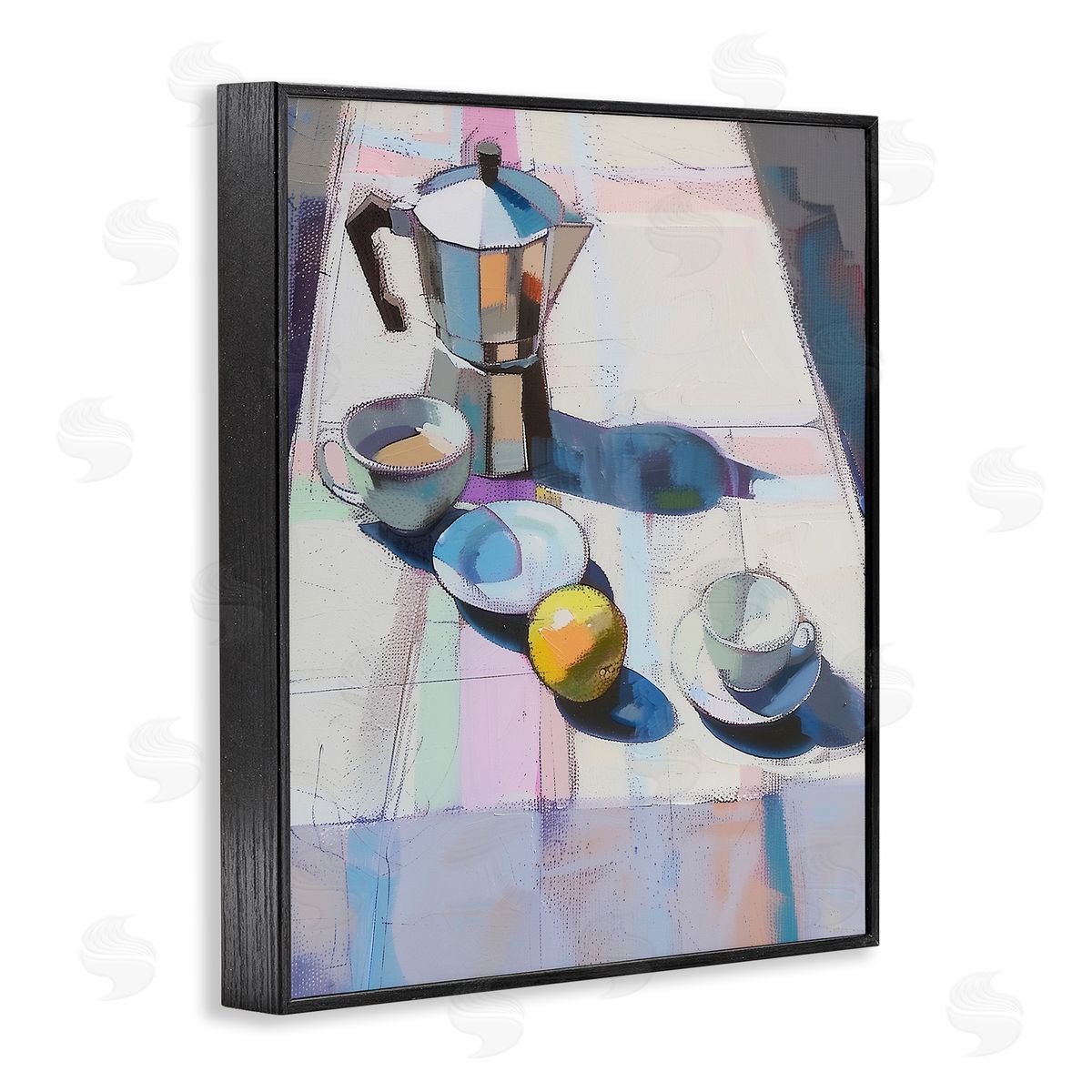 Morning Espresso Still Life Black Frame Print Wall Art, Home Decor by Arlington Prints