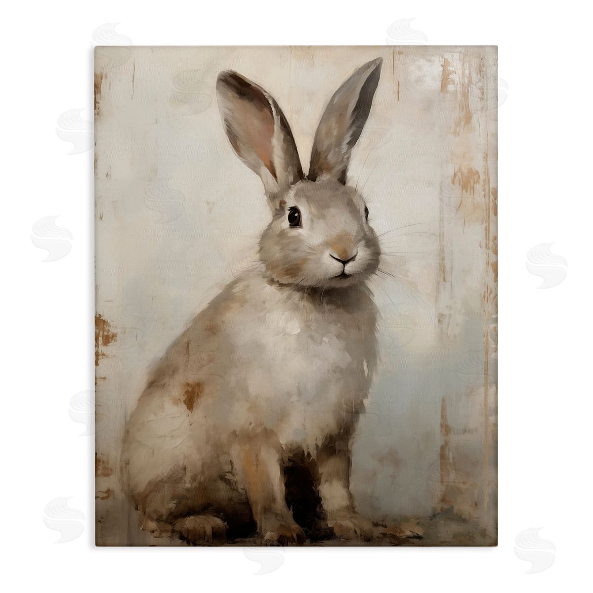 Natural Rabbit Portrait Canvas Wall Art, Home Decor by Arlington Prints