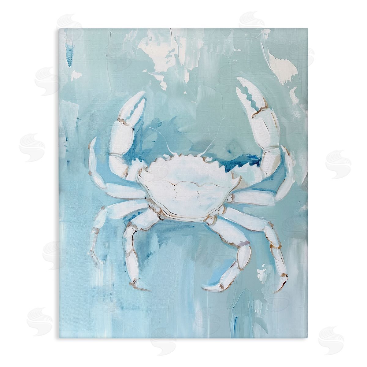 White Coastal Crab Canvas Wall Art, Home Decor by Arlington Prints