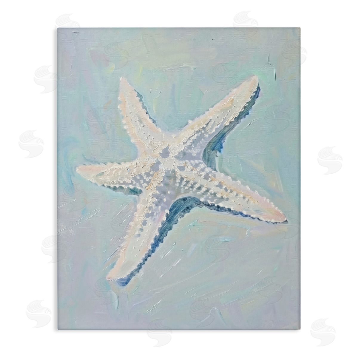 Coastal Starfish on Blue Canvas Wall Art, Home Decor by Arlington Prints