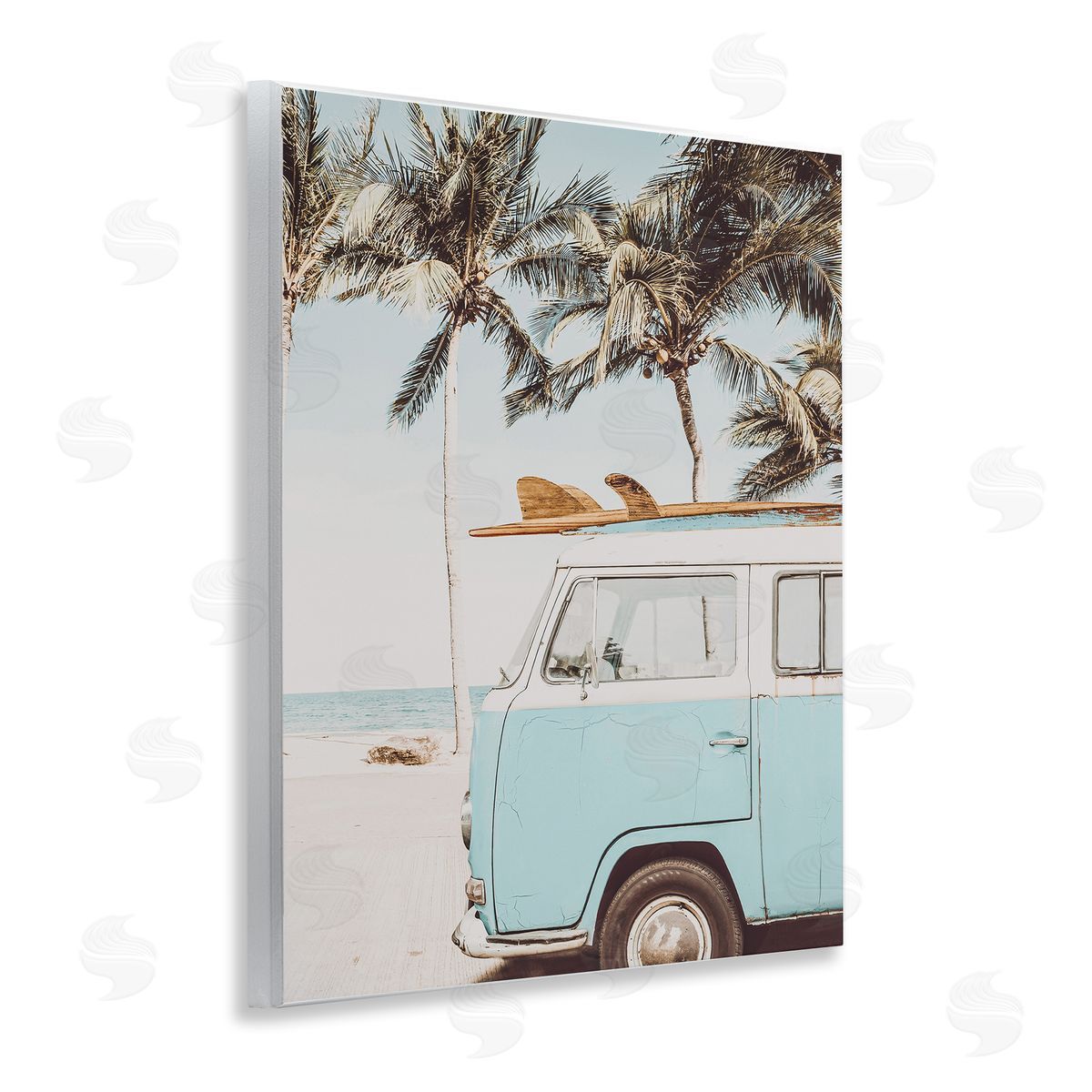 Retro Surfboard & Van Wood Plaque Wall Art, Home Decor by LSR Design Studio