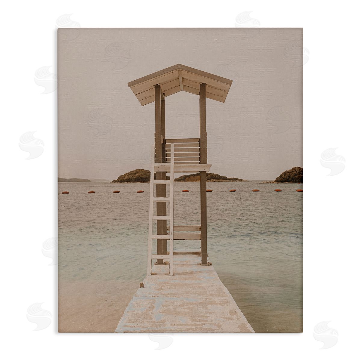 Beach Lifeguard Lookout Canvas Wall Art, Home Decor by LSR Design Studio
