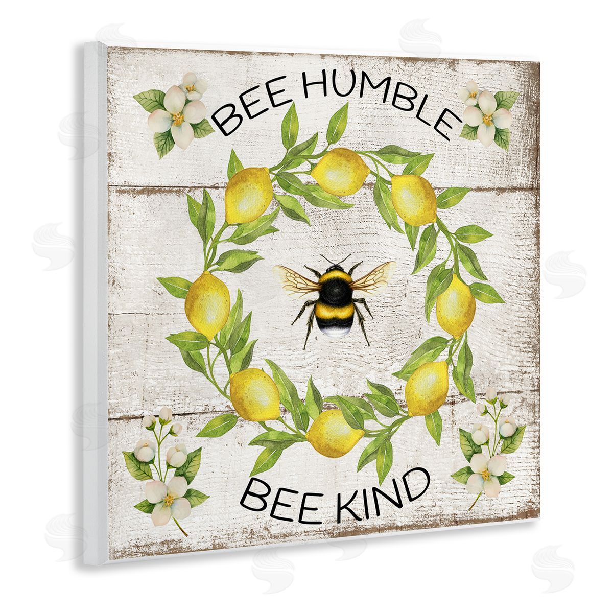 Bee Humble & Kind Rustic Wood Plaque Wall Art, Home Decor by Creatif Belle