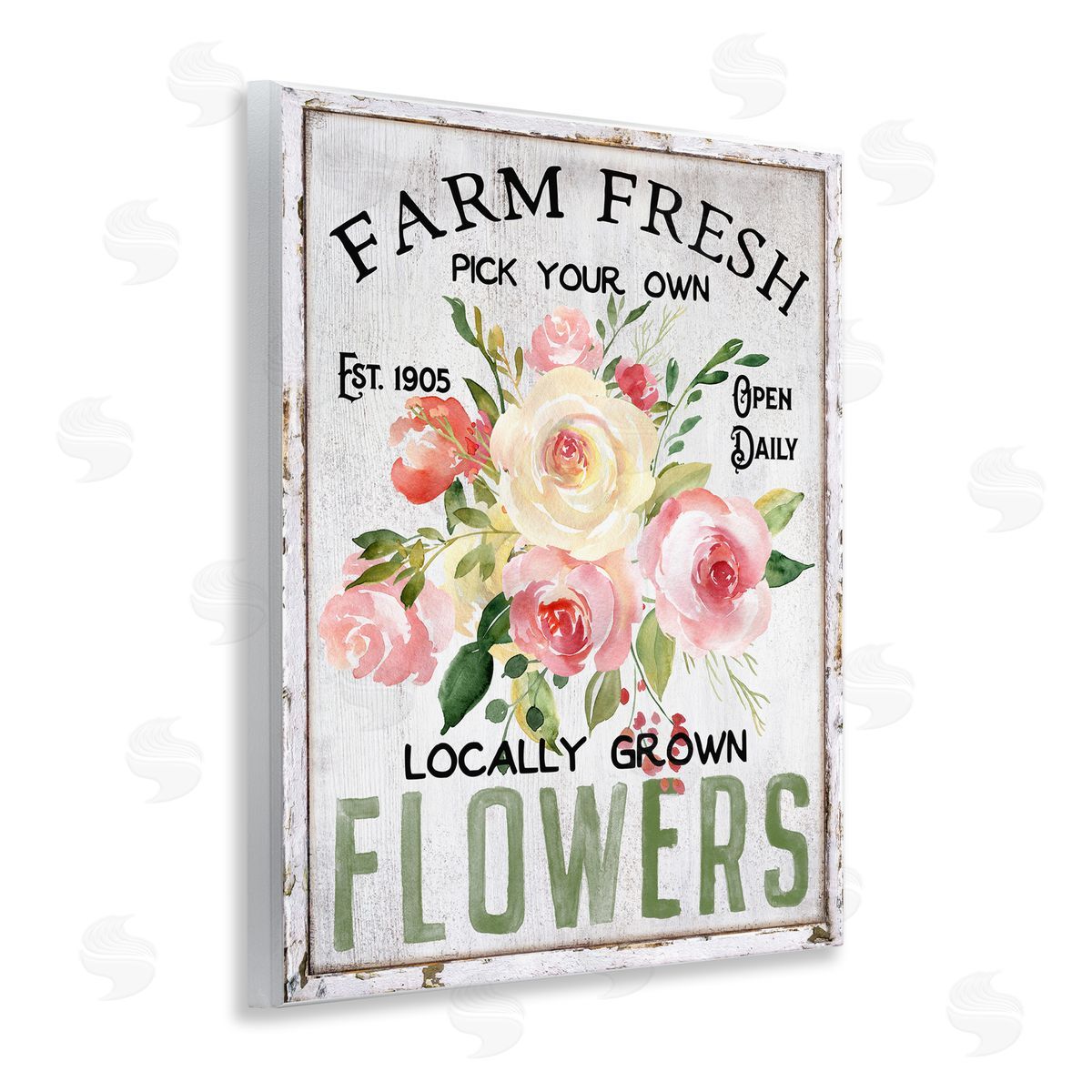 Pick Your Own Flowers Wood Plaque Wall Art, Home Decor by Creatif Belle