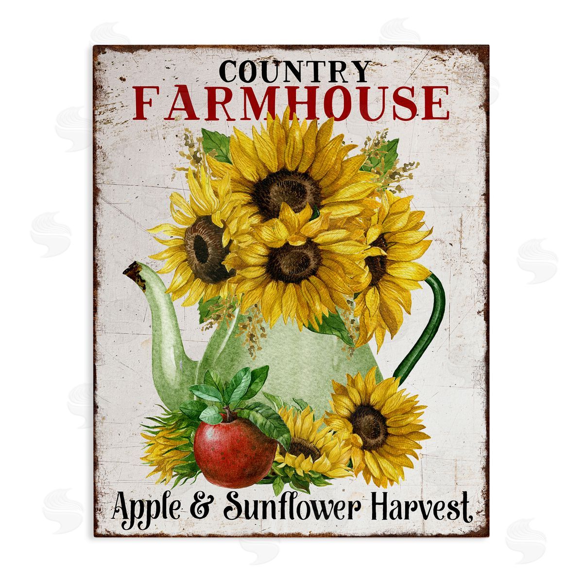 Country Sunflower Harvest Canvas Wall Art, Home Decor by Creatif Belle