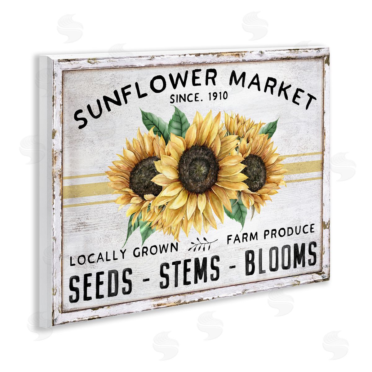 Farmhouse Sunflower Market Wood Plaque Wall Art, Home Decor by Creatif Belle