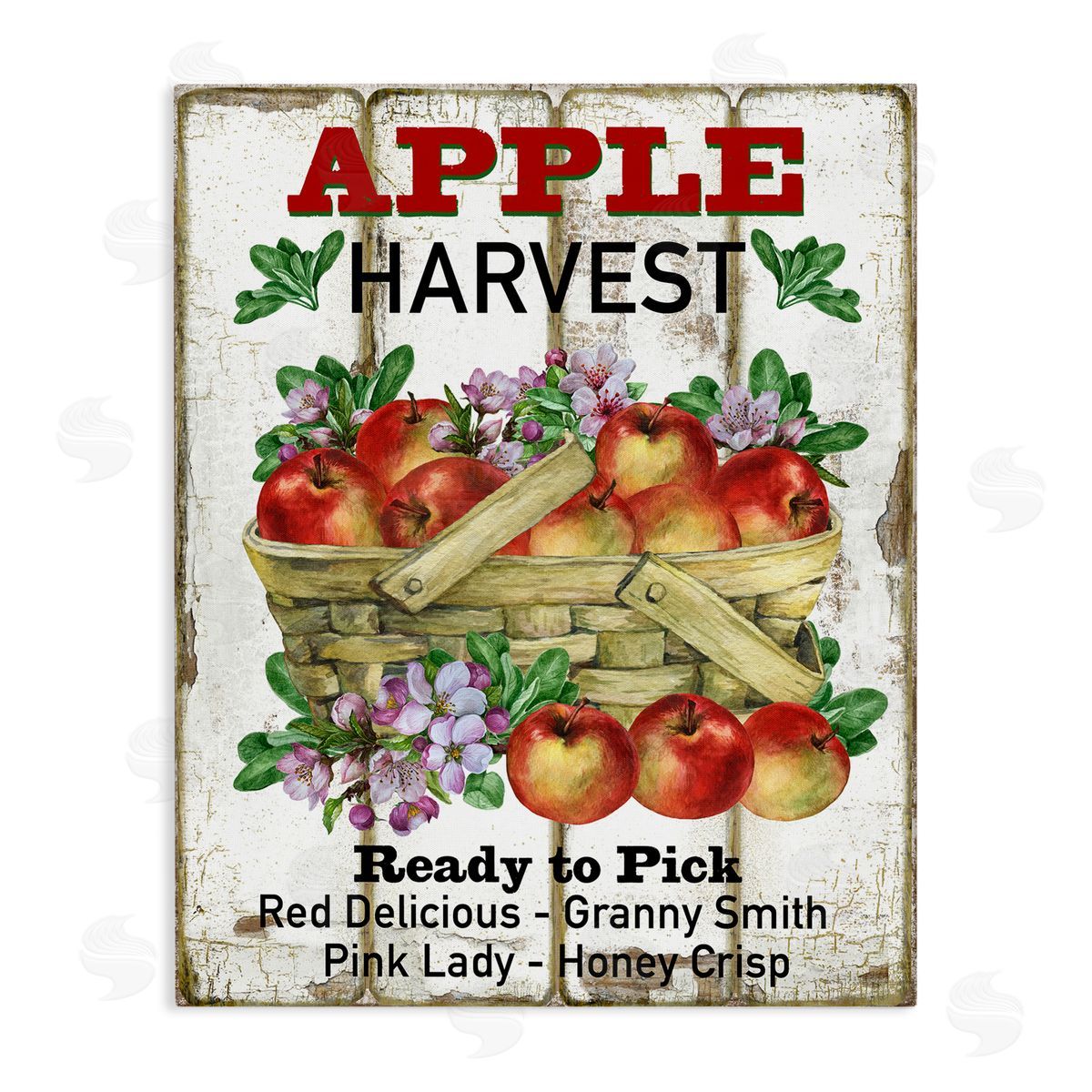 Fresh Apple Harvest Canvas Wall Art, Home Decor by Creatif Belle