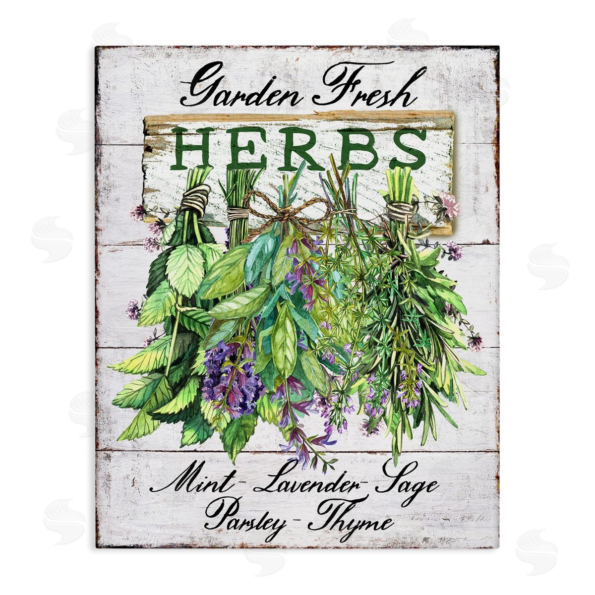 Garden Fresh Herbs Canvas Wall Art, Home Decor by Creatif Belle