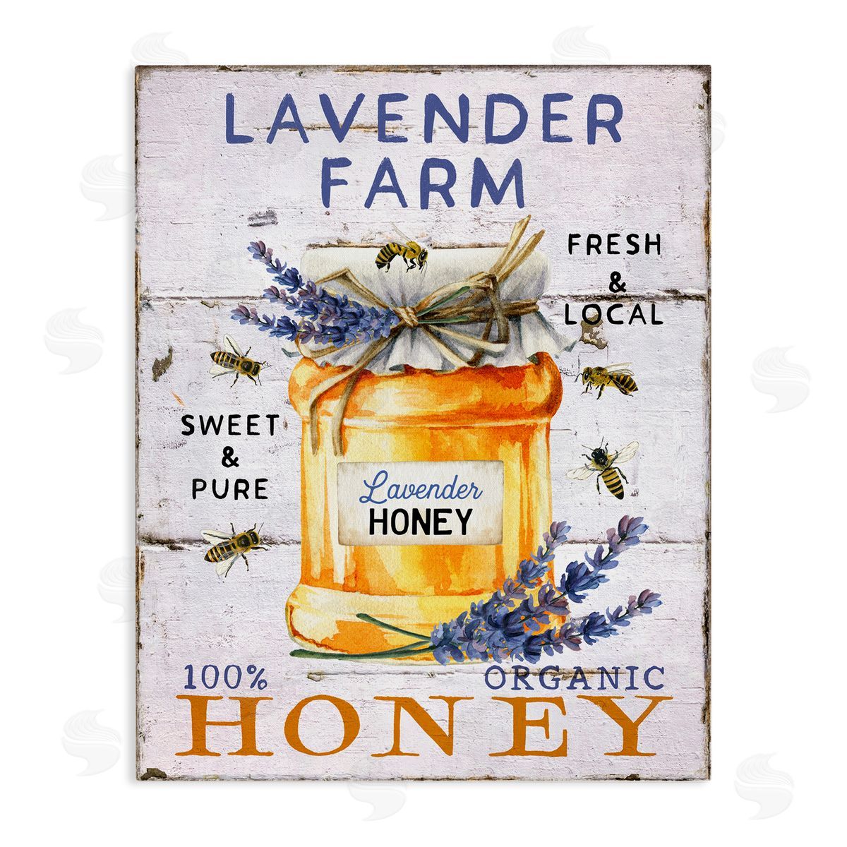 Lavender Honey Farmhouse Canvas Wall Art, Home Decor by Creatif Belle