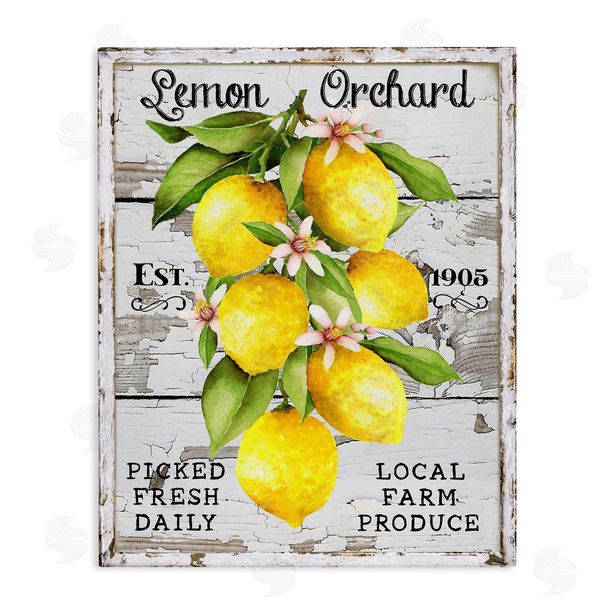 Lemon Orchard Market Canvas Wall Art, Home Decor by Creatif Belle