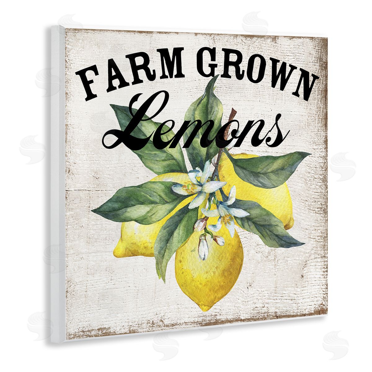 Farm Grown Lemons Wood Plaque Wall Art, Home Decor by Creatif Belle