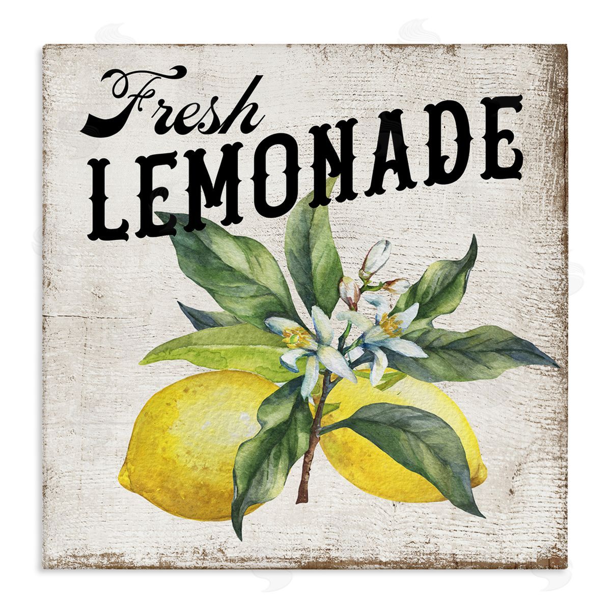 Rustic Fresh Lemonade Canvas Wall Art, Home Decor by Creatif Belle