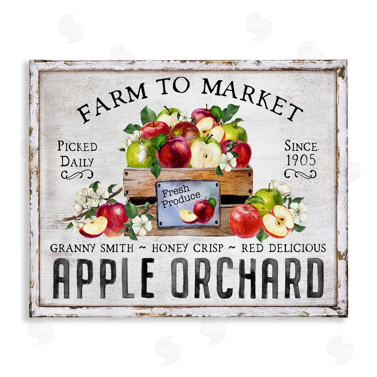 Farmhouse Apple Orchard Canvas Wall Art, Home Decor by Creatif Belle