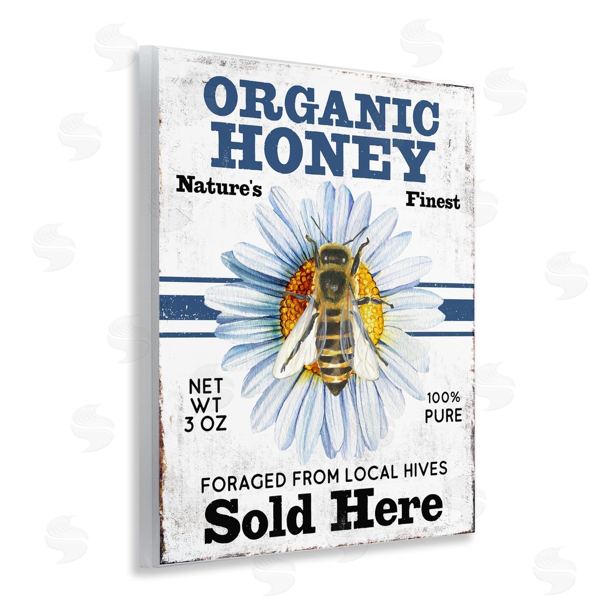 Organic Honey Sold Here Wood Plaque Wall Art, Home Decor by Creatif Belle