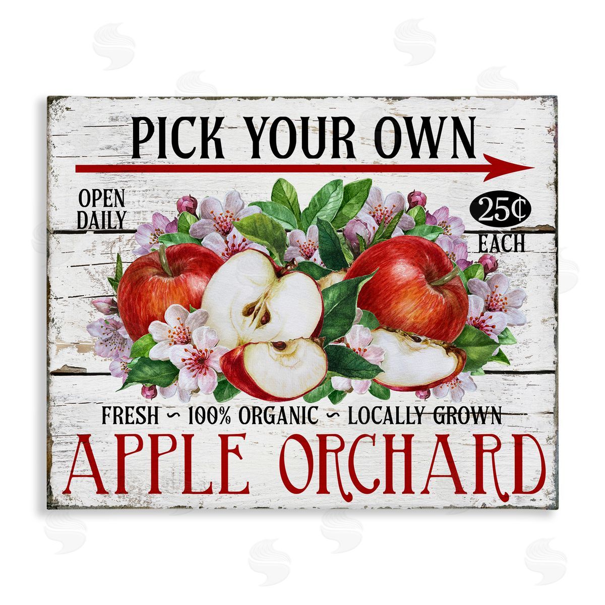Pick Your Own Apples Canvas Wall Art, Home Decor by Creatif Belle
