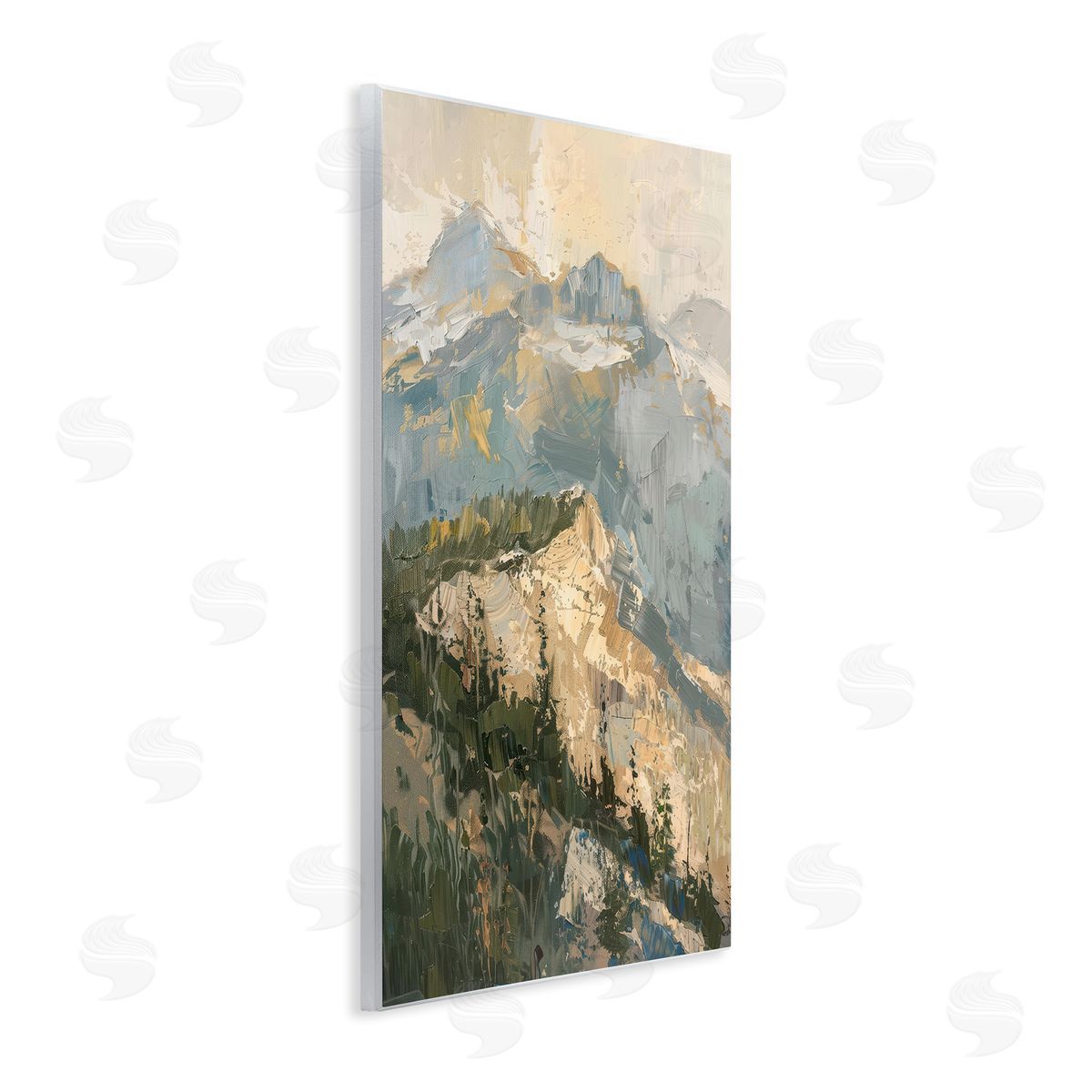 Rugged Mountains View Wood Plaque Wall Art, Home Decor by Petal Prints Design