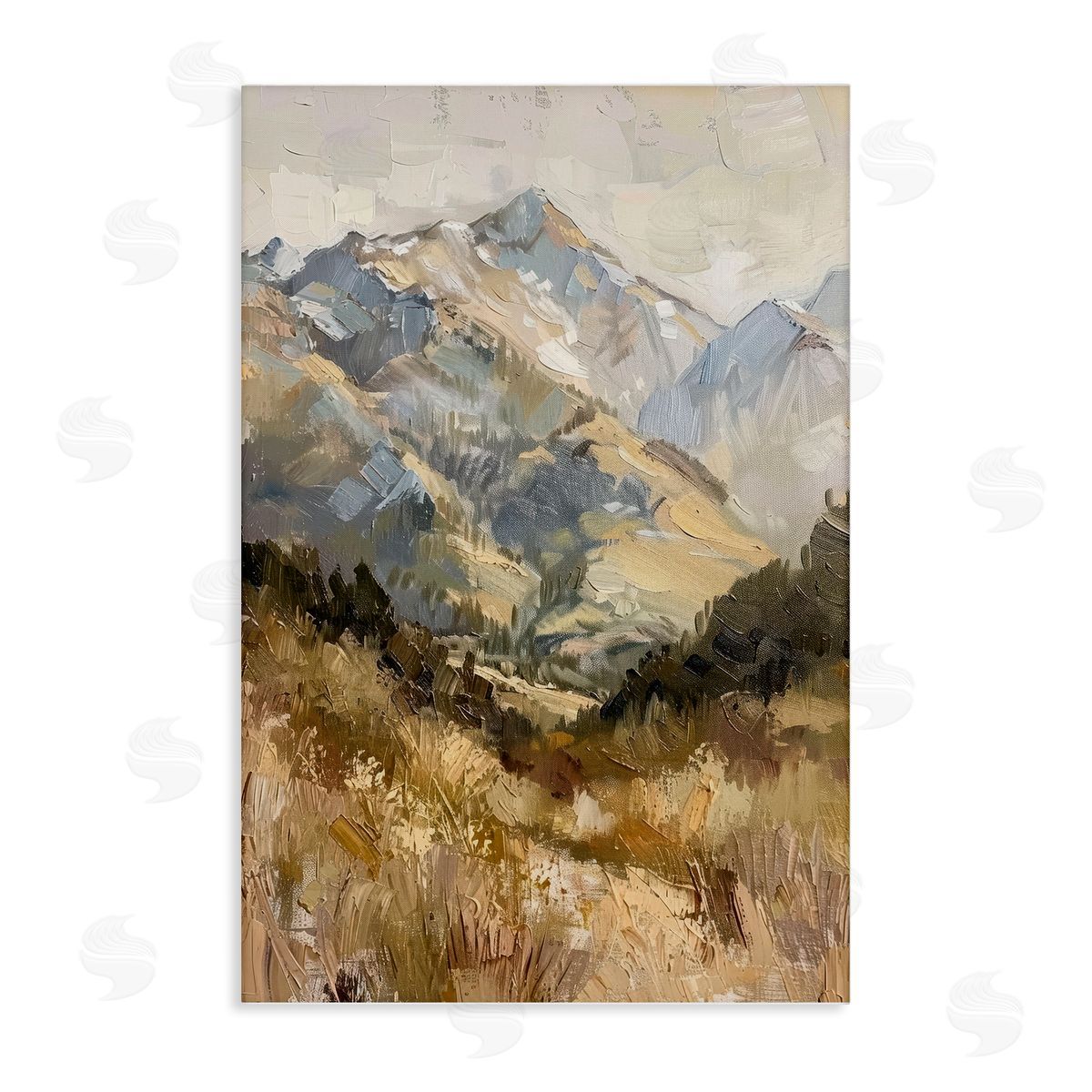 Rugged Valley View Canvas Wall Art, Home Decor by Petal Prints Design